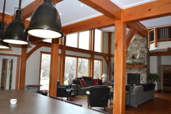 Saskatoon Custom Timber Frame Home- Tamlin Homes-great room view