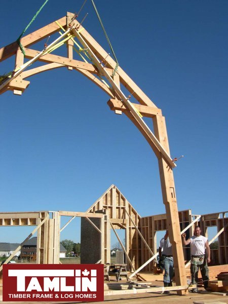 Tamlin Timber Frame Homes- craning timber frame