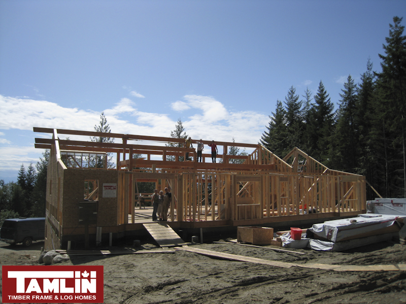 Tamlin Homes- Hybrid Timber Frame Package- Sechelt BC Project