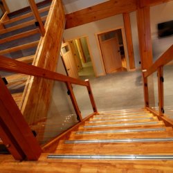 Tamlin Homes International Head Office- custom wood stairs