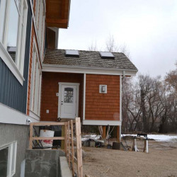 Saskatoon Custom Timber Frame Home- Tamlin Homes- back entry