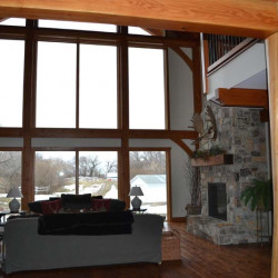 Saskatoon Custom Timber Frame Home- Tamlin Homes- great room windows
