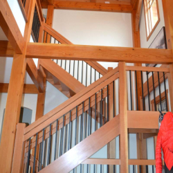 Saskatoon Custom Timber Frame Home- Tamlin Homes- custom staircase