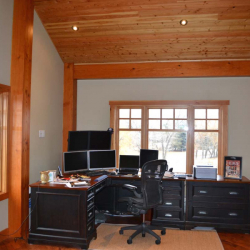 Saskatoon Custom Timber Frame Home- Tamlin Homes- office
