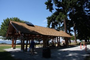 finished picnic shelter timber frame tamlin homes