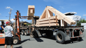 shipping timber frame trusses