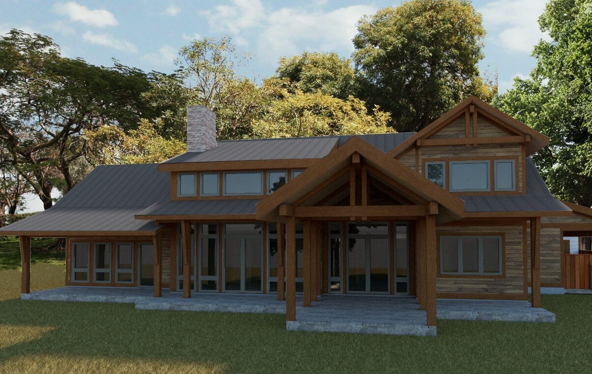 Ranch Style Timber Frame Hybrid House Plans Buffalo Creek Lodge House