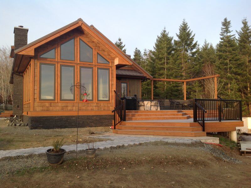 Vancouver Island Custom Hybrid Timber Frame Home