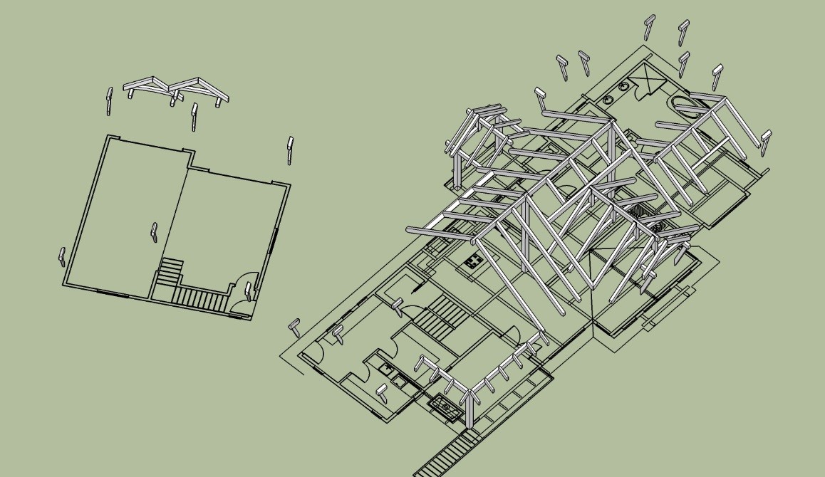 3D timber layout