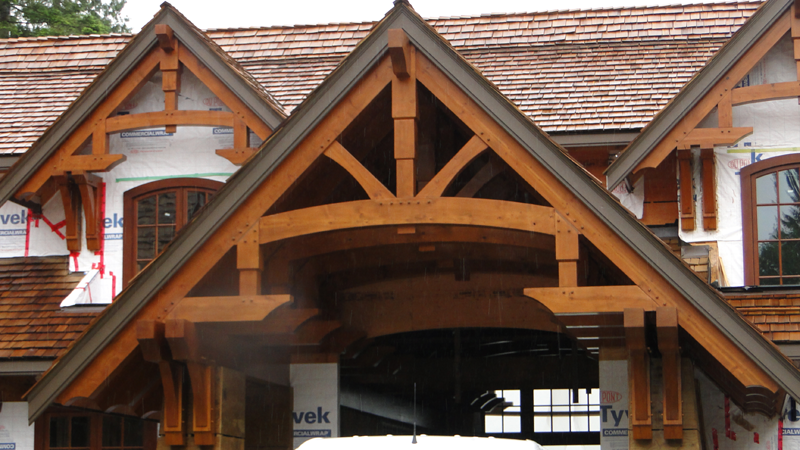 Timber frame entry- Tamlin Homes
