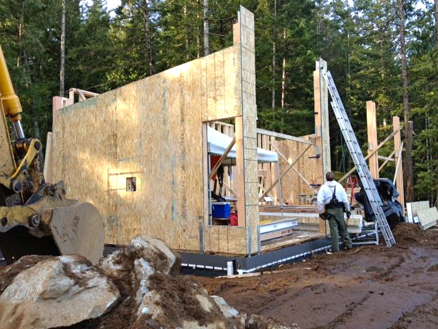 Gambier Island Project- Walls Going Up!