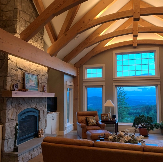timber-frame-home-interior-with scenic-view