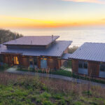 Custom Gambier Series prefab timber frame home on the California coast with ocean views