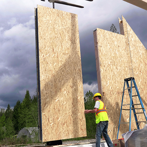 SIP Panels being installed